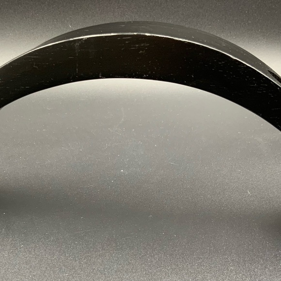 One Bottle Solid Wood Tabletop Balancing Wine Bottle Rack Black Handmade - Picture 3 of 5